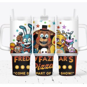 Five Nights At Freddy's Games Custom Stanley Quencher 40oz Stainless Steel Tumbler With Handle