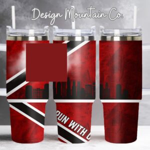 Flag of Trinidad and Tobago Custom Stanley Quencher 40oz Stainless Steel Tumbler With Handle