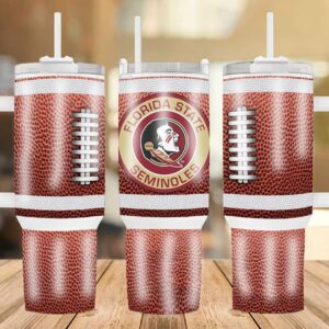 Florida State Seminoles Football Team NCAA Custom Stanley Quencher 40oz Stainless Steel Tumbler With Handle