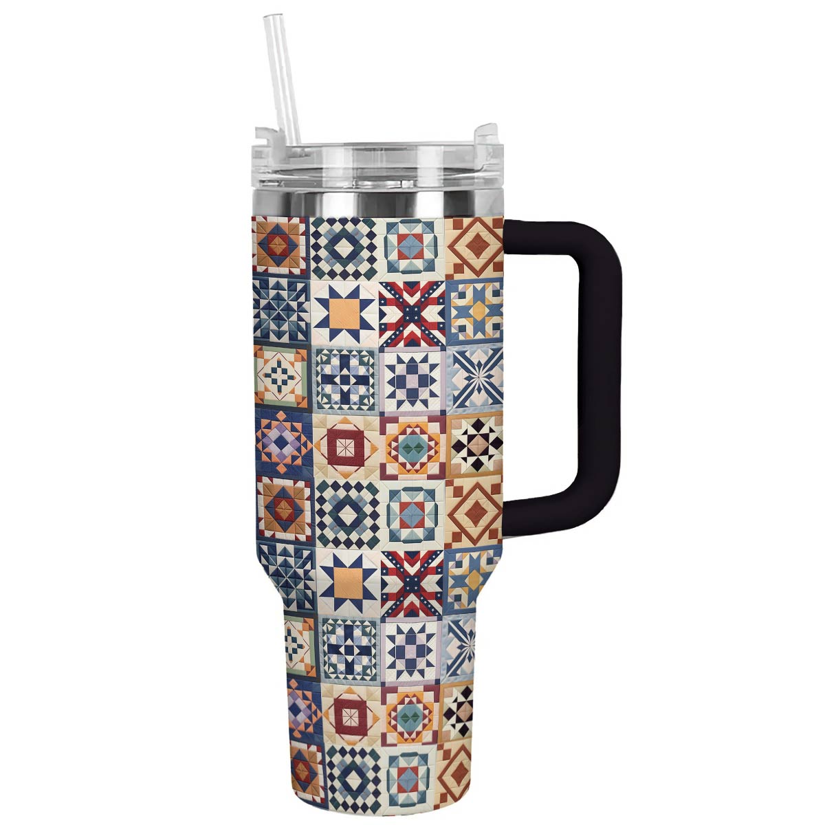 Flower Custom Stanley Quencher 40oz Stainless Steel Tumbler With Handle