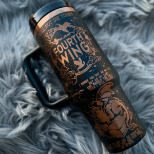 Fourth Wing Inspired Dragon Custom Stanley Quencher 40oz Stainless Steel Tumbler With Handle