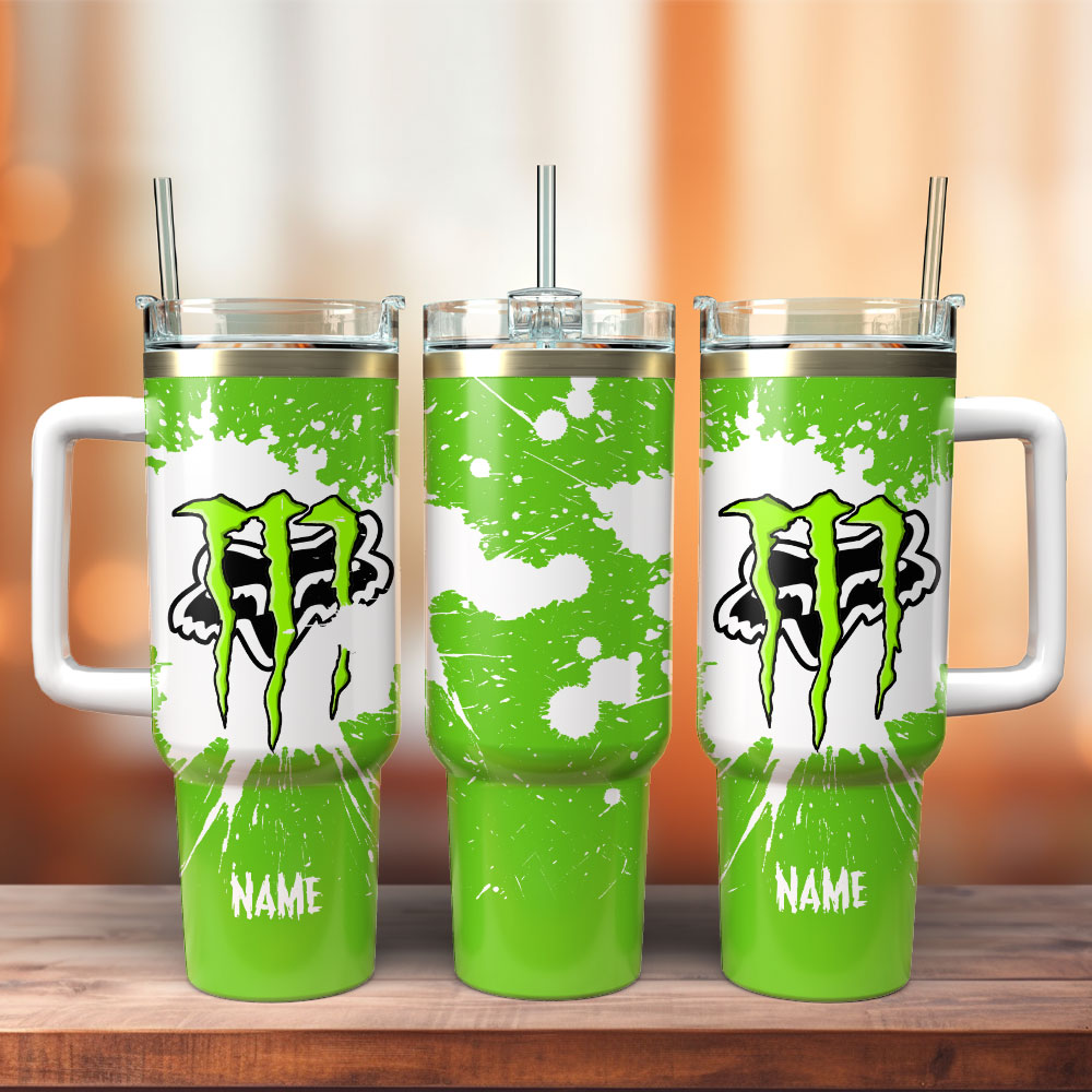 Fox Racing Monster Custom Stanley Quencher 40oz Stainless Steel Tumbler With Handle