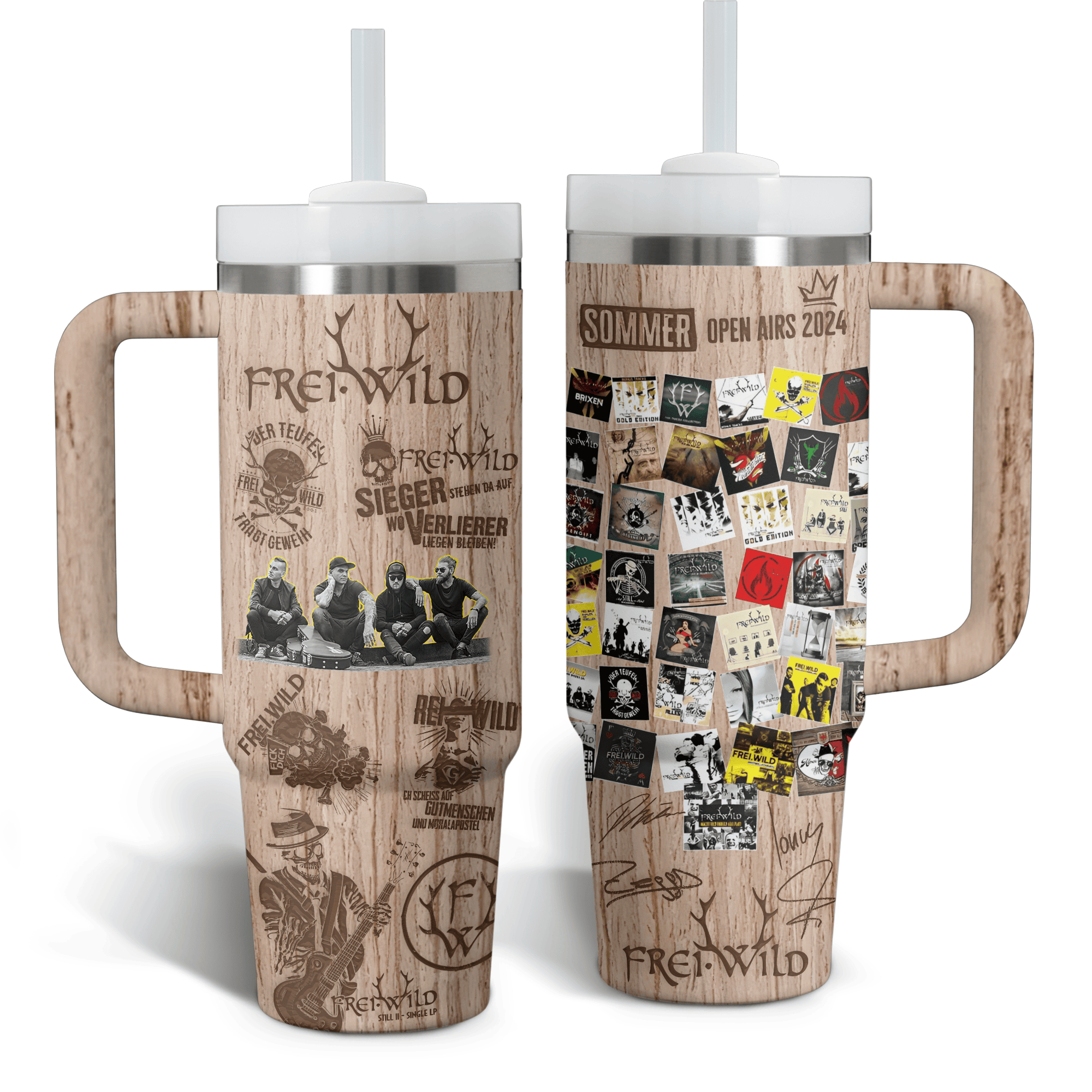 Frei.Wild Music Custom Stanley Quencher 40oz Stainless Steel Tumbler With Handle