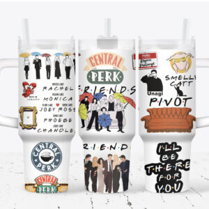 Friends Custom Stanley Quencher 40oz Stainless Steel Tumbler With Handle