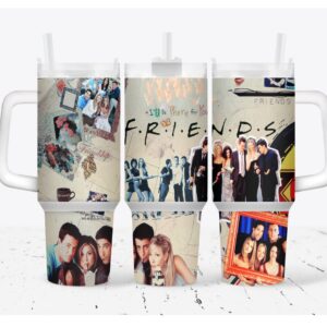 Friends TV Series Custom Stanley Quencher 40oz Stainless Steel Tumbler With Handle
