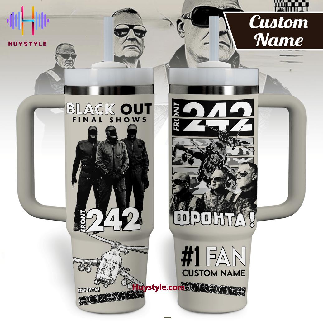 Front 242 Band Music Custom Stanley Quencher 40oz Stainless Steel Tumbler With Handle