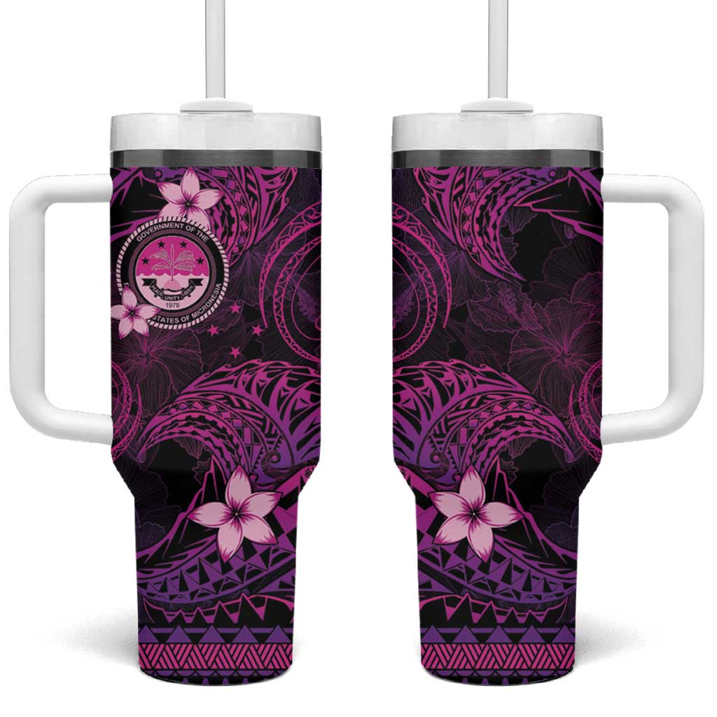 FSM Culture Day Tribal Pink Custom Stanley Quencher 40oz Stainless Steel Tumbler With Handle