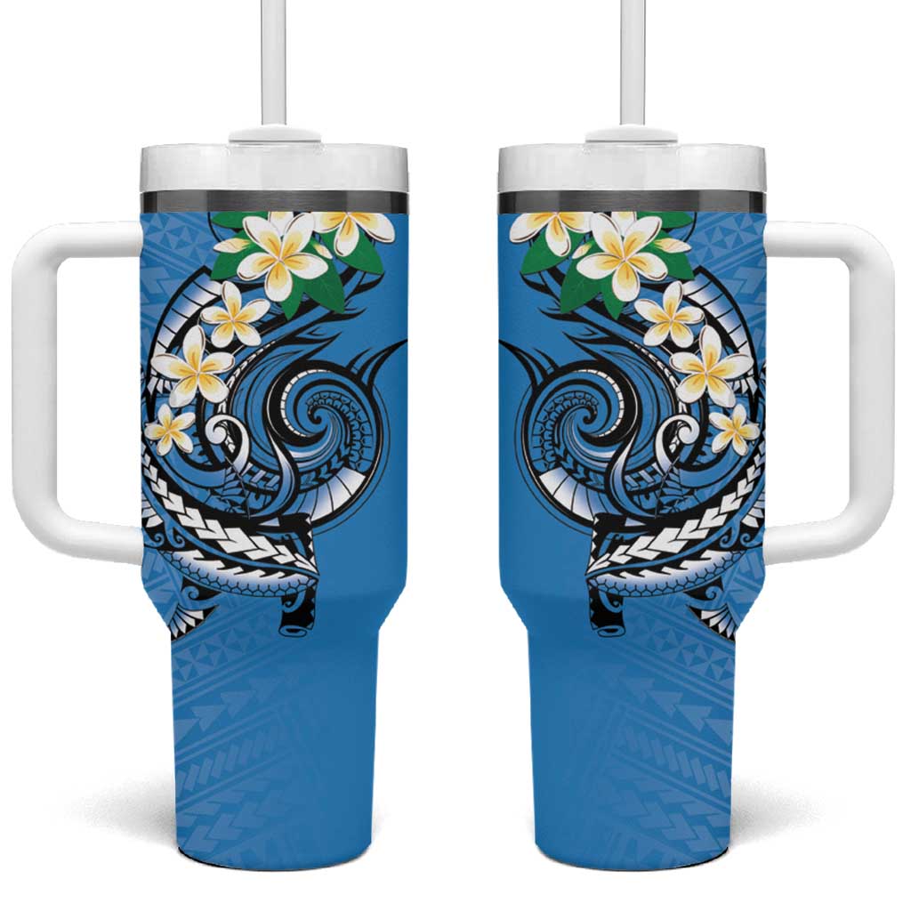 FSM Yap State Polynesian Shark Tattoo Custom Stanley Quencher 40oz Stainless Steel Tumbler With Handle