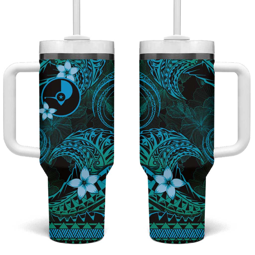 FSM Yap State Tribal Ocean Custom Stanley Quencher 40oz Stainless Steel Tumbler With Handle