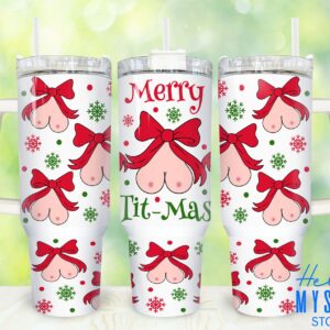 Funny Christmas Custom Stanley Quencher 40oz Stainless Steel Tumbler With Handle