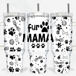 Fur Mama Custom Stanley Quencher 40oz Stainless Steel Tumbler With Handle