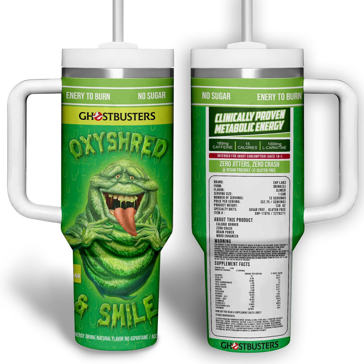Ghostbusters Movies Custom Stanley Quencher 40oz Stainless Steel Tumbler With Handle