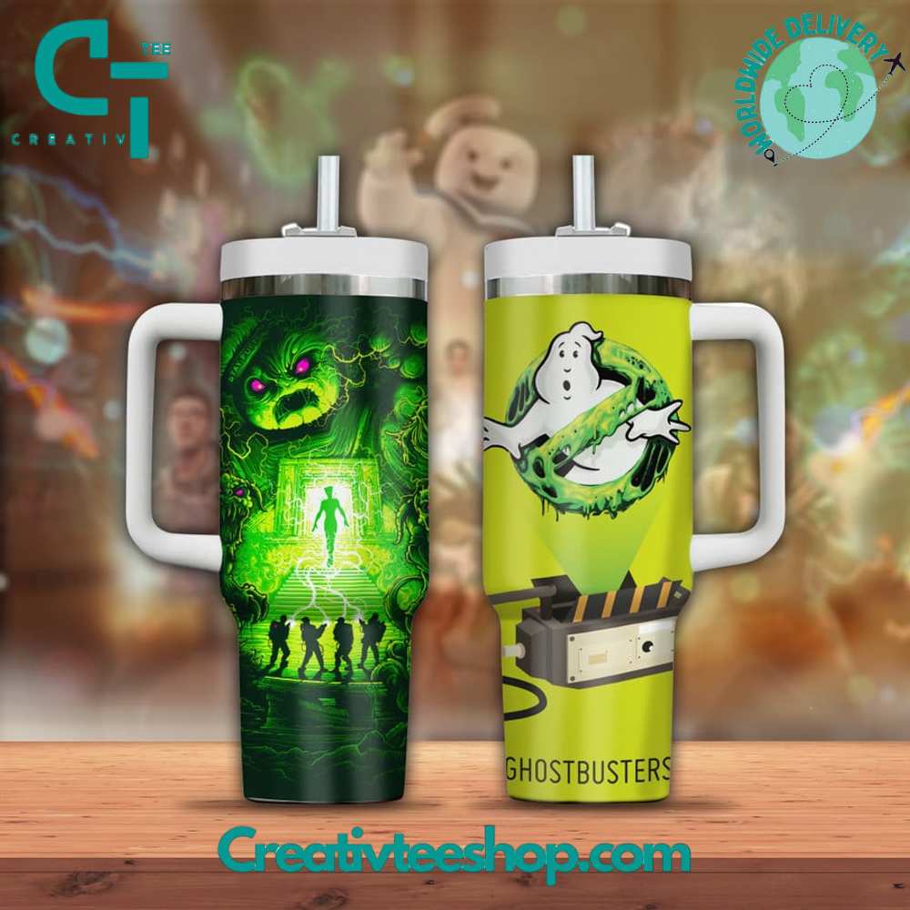 Ghostbusters Movies Custom Stanley Quencher 40oz Stainless Steel Tumbler With Handle