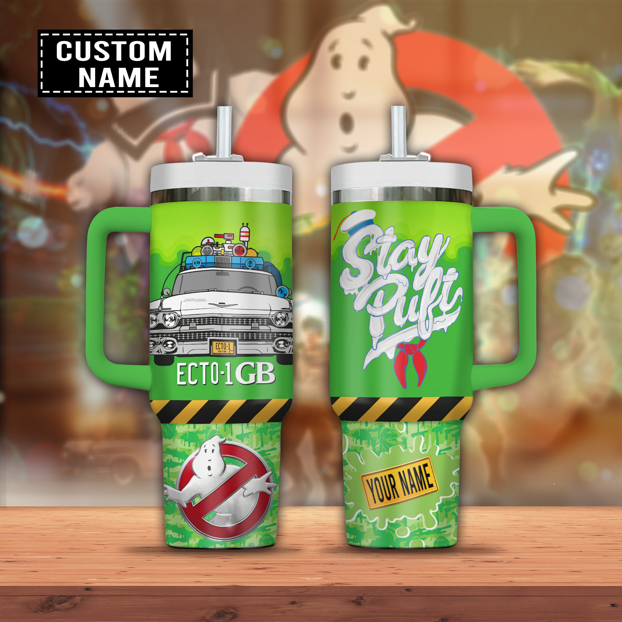 Ghostbusters Movies Custom Stanley Quencher 40oz Stainless Steel Tumbler With Handle
