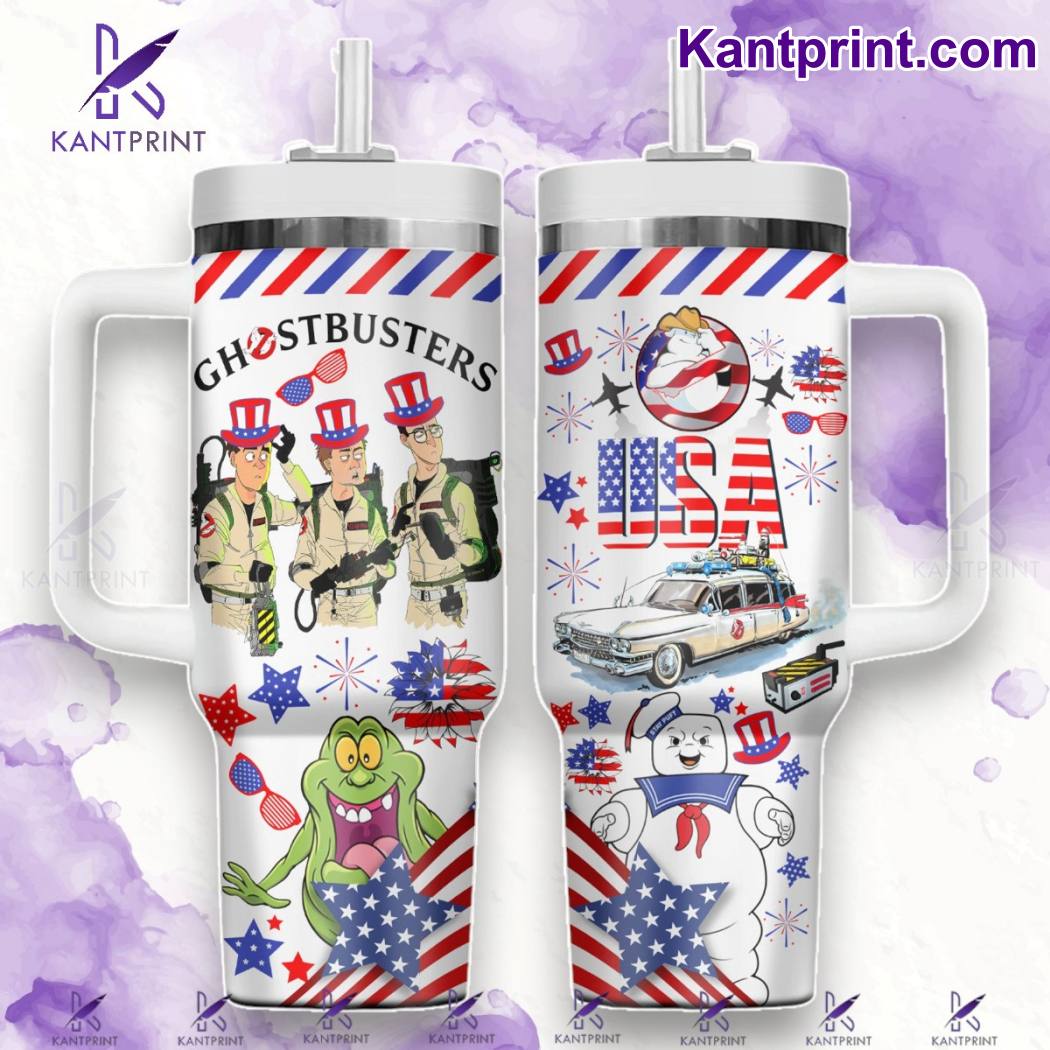 Ghostbusters Movies Custom Stanley Quencher 40oz Stainless Steel Tumbler With Handle