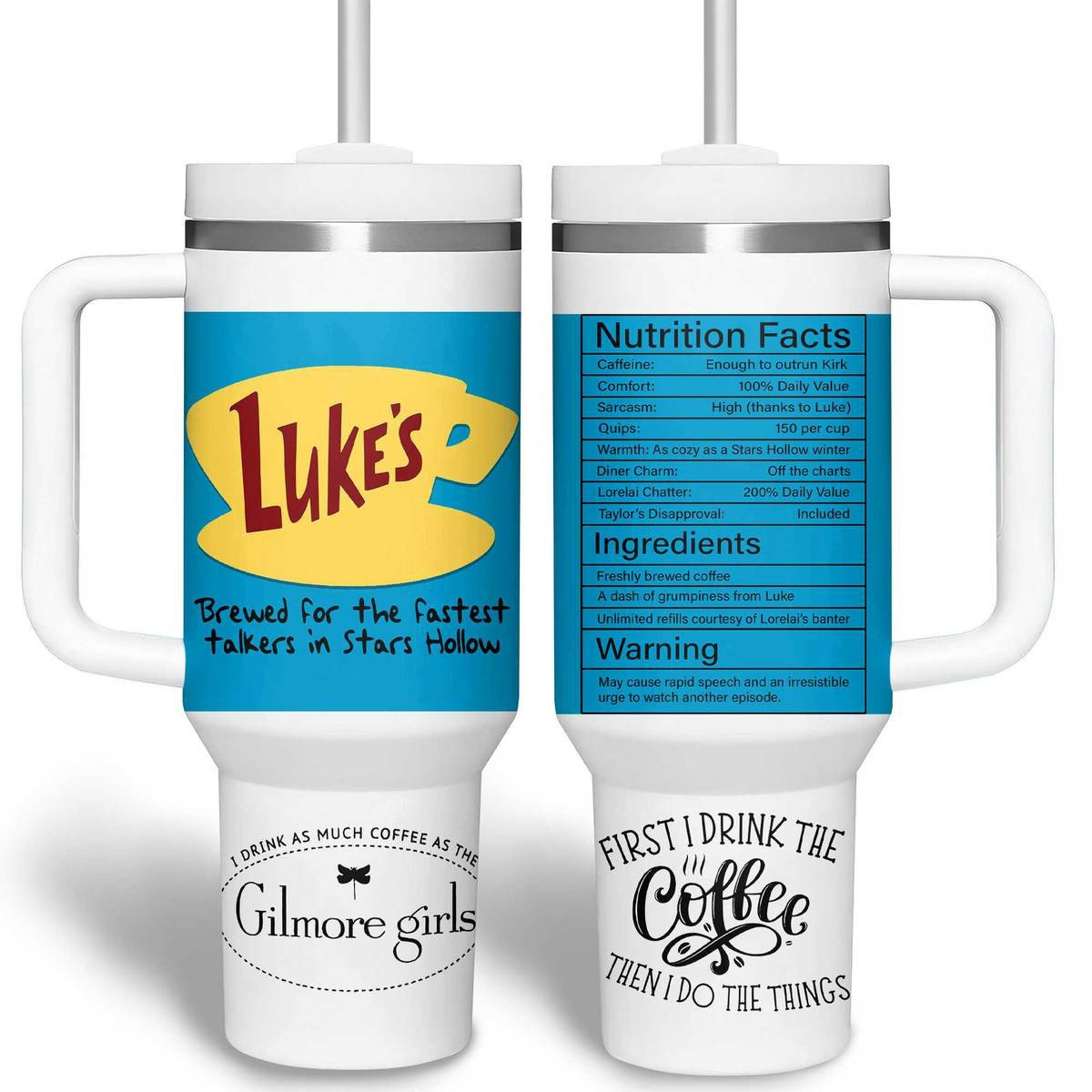 Gilmore Girls TV Series Custom Stanley Quencher 40oz Stainless Steel Tumbler With Handle