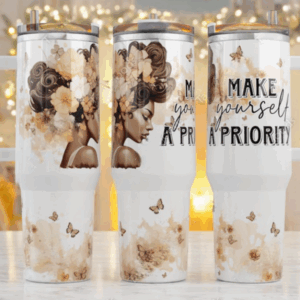 Girl Flower Custom Stanley Quencher 40oz Stainless Steel Tumbler With Handle