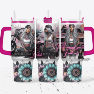 Girl Tattoo Custom Stanley Quencher 40oz Stainless Steel Tumbler With Handle