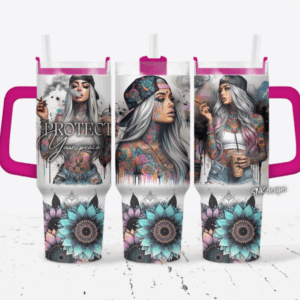 Girl Tattoo Custom Stanley Quencher 40oz Stainless Steel Tumbler With Handle