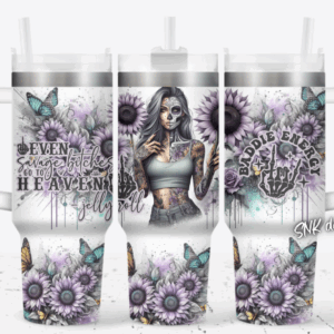 Girl Tattoo Flower Custom Stanley Quencher 40oz Stainless Steel Tumbler With Handle