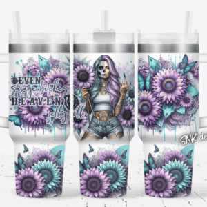 Girl Tattoo Flower Custom Stanley Quencher 40oz Stainless Steel Tumbler With Handle