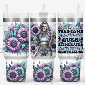 Girl Tattoo Flower Custom Stanley Quencher 40oz Stainless Steel Tumbler With Handle