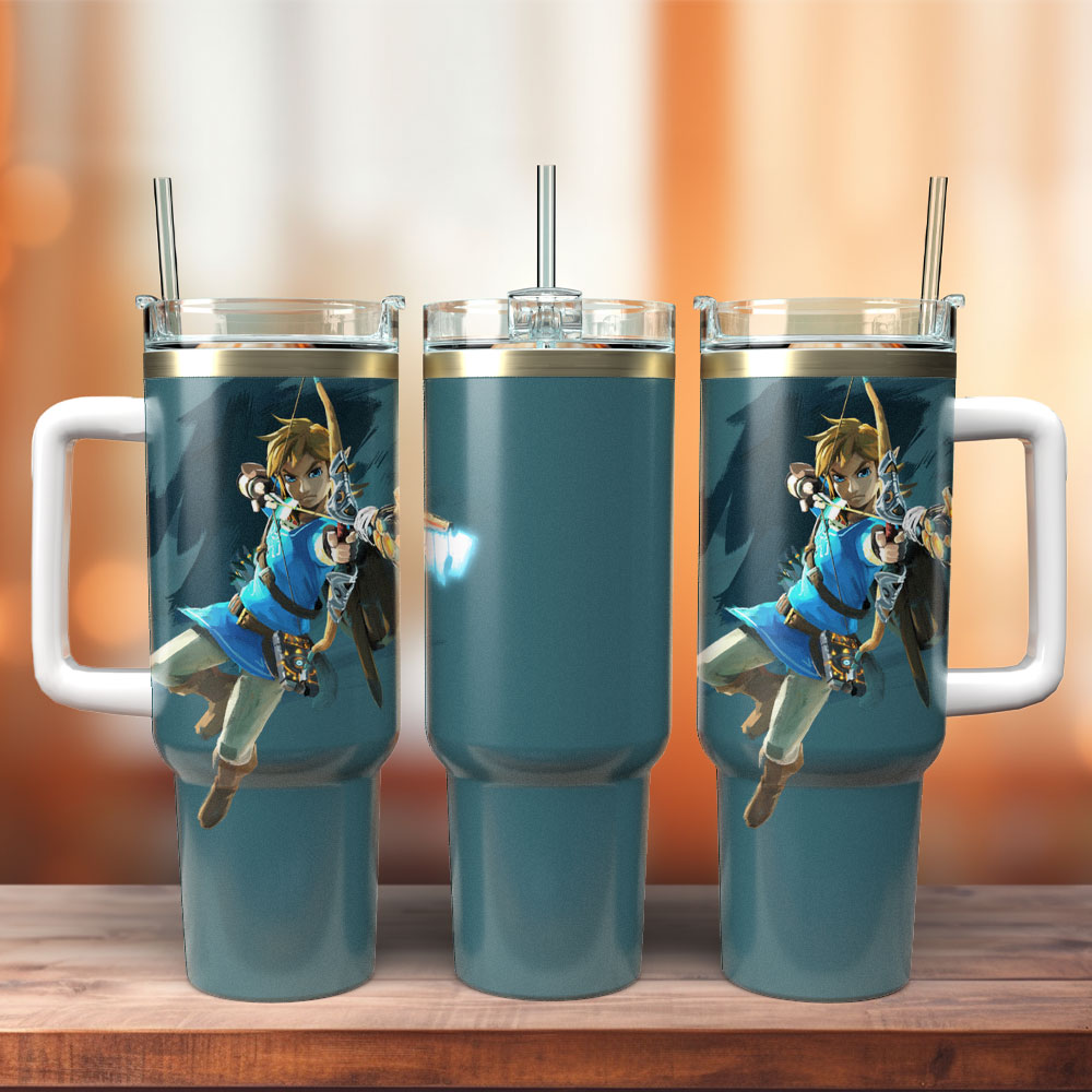 Gonzaga Bulldogs NCAA Sport The Legend Of Zelda Games Custom Stanley Quencher 40oz Stainless Steel Tumbler With Handle