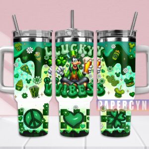 Goofy Custom Stanley Quencher 40oz Stainless Steel Tumbler With Handle