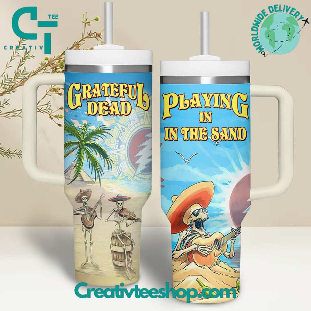 Grateful Dead Music Custom Stanley Quencher 40oz Stainless Steel Tumbler With Handle