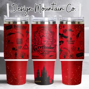 Gryffindor Harry Potter Movies Custom Stanley Quencher 40oz Stainless Steel Tumbler With Handle