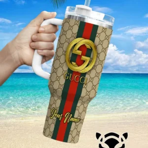 Gucci Brand Custom Stanley Quencher 40oz Stainless Steel Tumbler With Handle