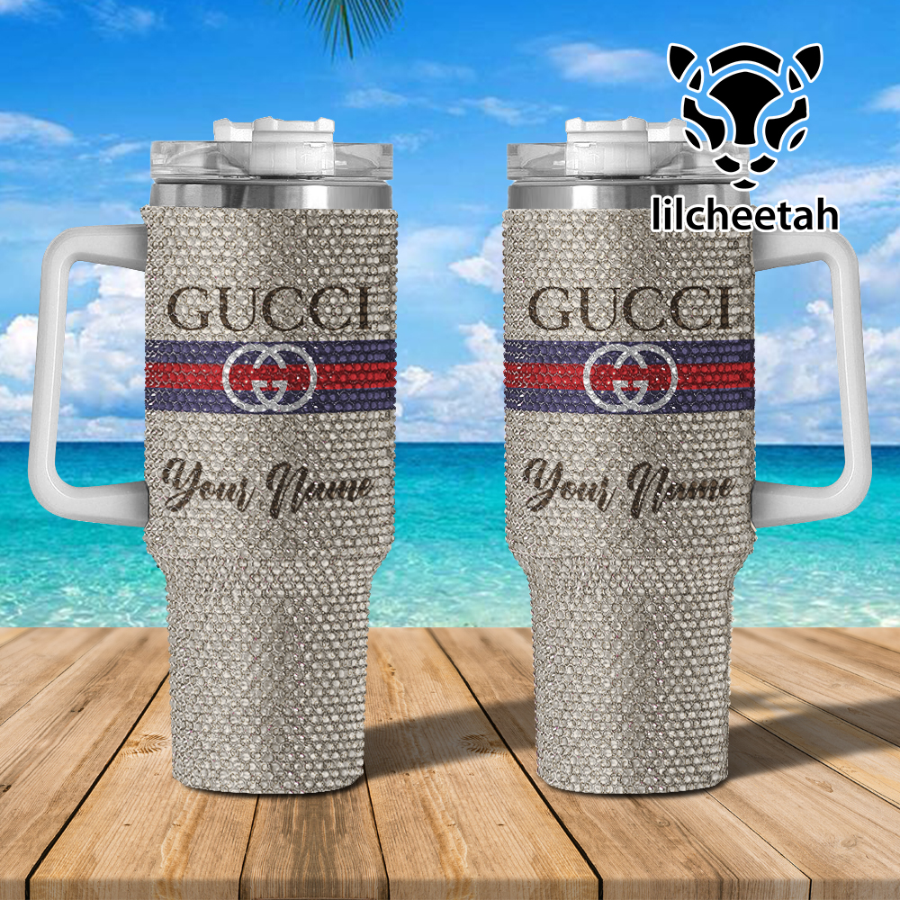 Gucci Brand Custom Stanley Quencher 40oz Stainless Steel Tumbler With Handle