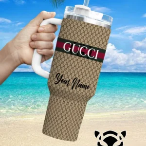 Gucci Brand Custom Stanley Quencher 40oz Stainless Steel Tumbler With Handle