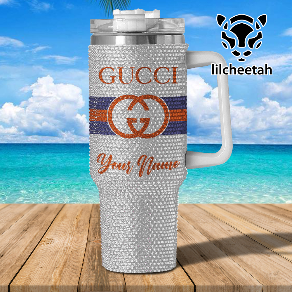 Gucci Brand Custom Stanley Quencher 40oz Stainless Steel Tumbler With Handle