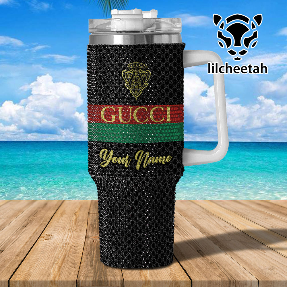 Gucci Brand Custom Stanley Quencher 40oz Stainless Steel Tumbler With Handle