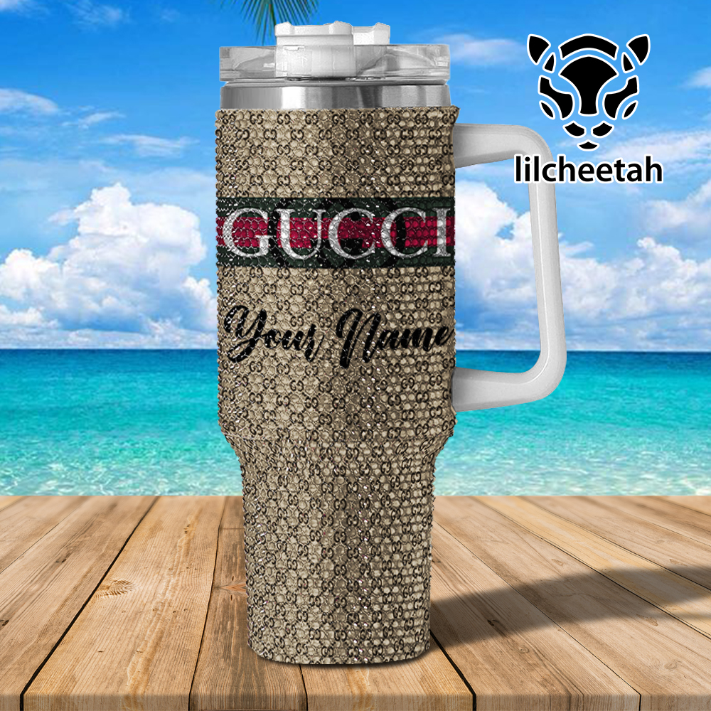 Gucci Brand Custom Stanley Quencher 40oz Stainless Steel Tumbler With Handle