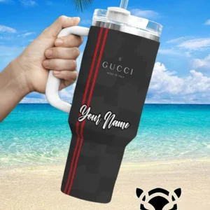 Gucci Brand Custom Stanley Quencher 40oz Stainless Steel Tumbler With Handle