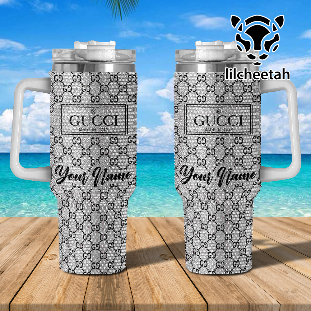 Gucci Brand Custom Stanley Quencher 40oz Stainless Steel Tumbler With Handle