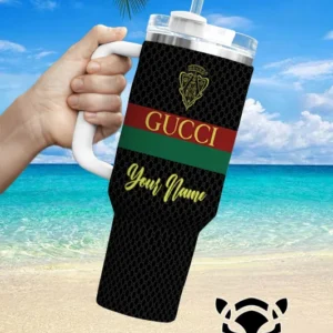 Gucci Brand Custom Stanley Quencher 40oz Stainless Steel Tumbler With Handle
