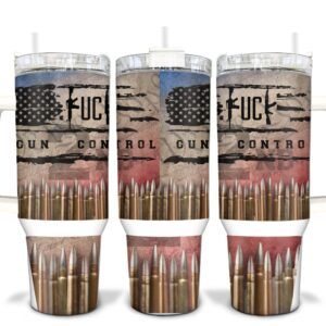 Gun Control Custom Stanley Quencher 40oz Stainless Steel Tumbler With Handle