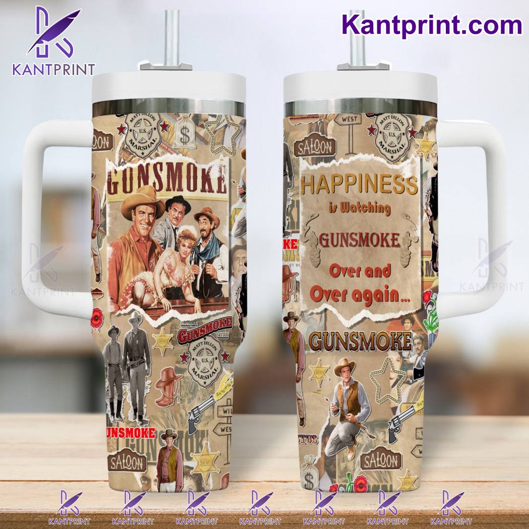 Gunsmoke Music Custom Stanley Quencher 40oz Stainless Steel Tumbler With Handle