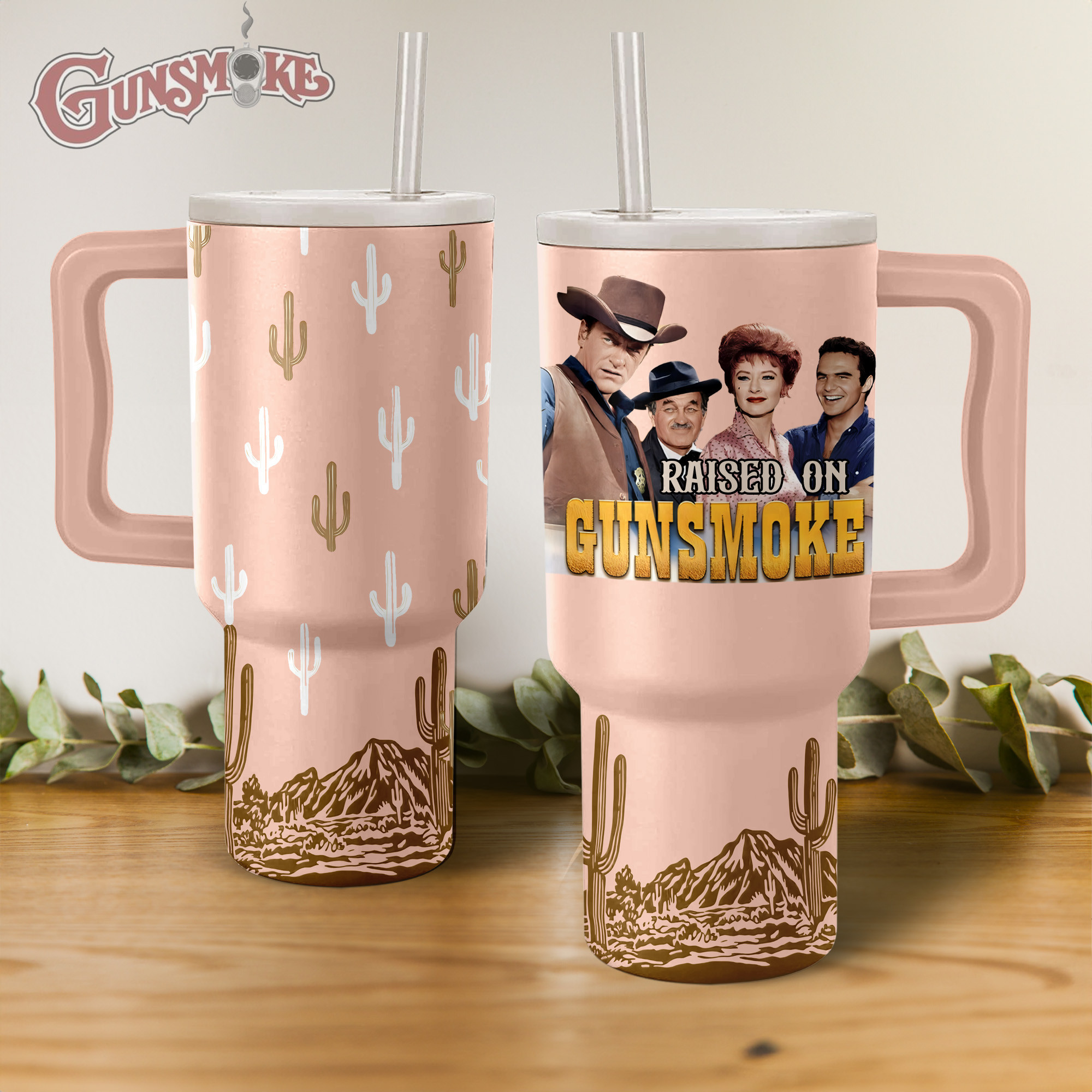 Gunsmoke TV Series Custom Stanley Quencher 40oz Stainless Steel Tumbler With Handle