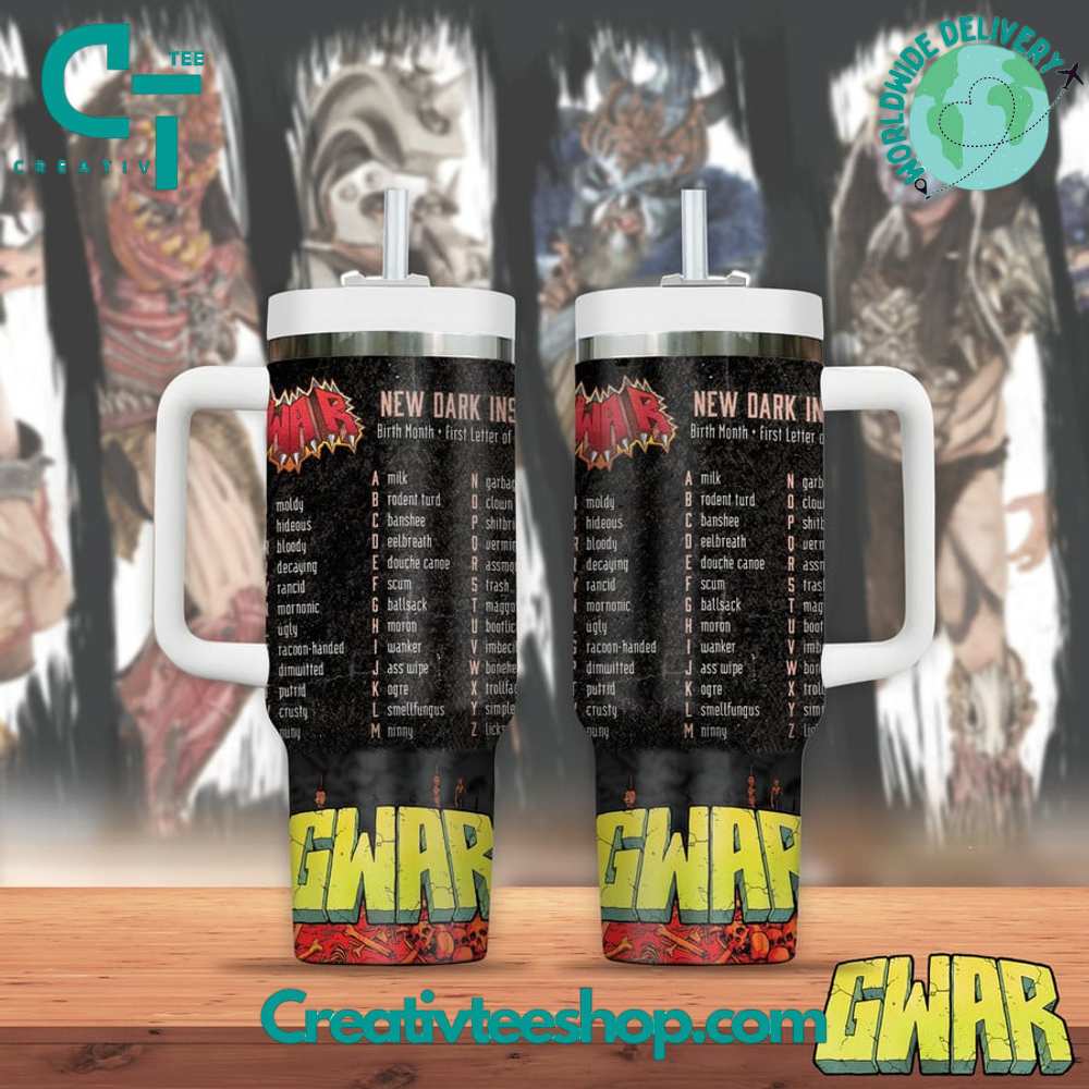 Gwar Music Custom Stanley Quencher 40oz Stainless Steel Tumbler With Handle