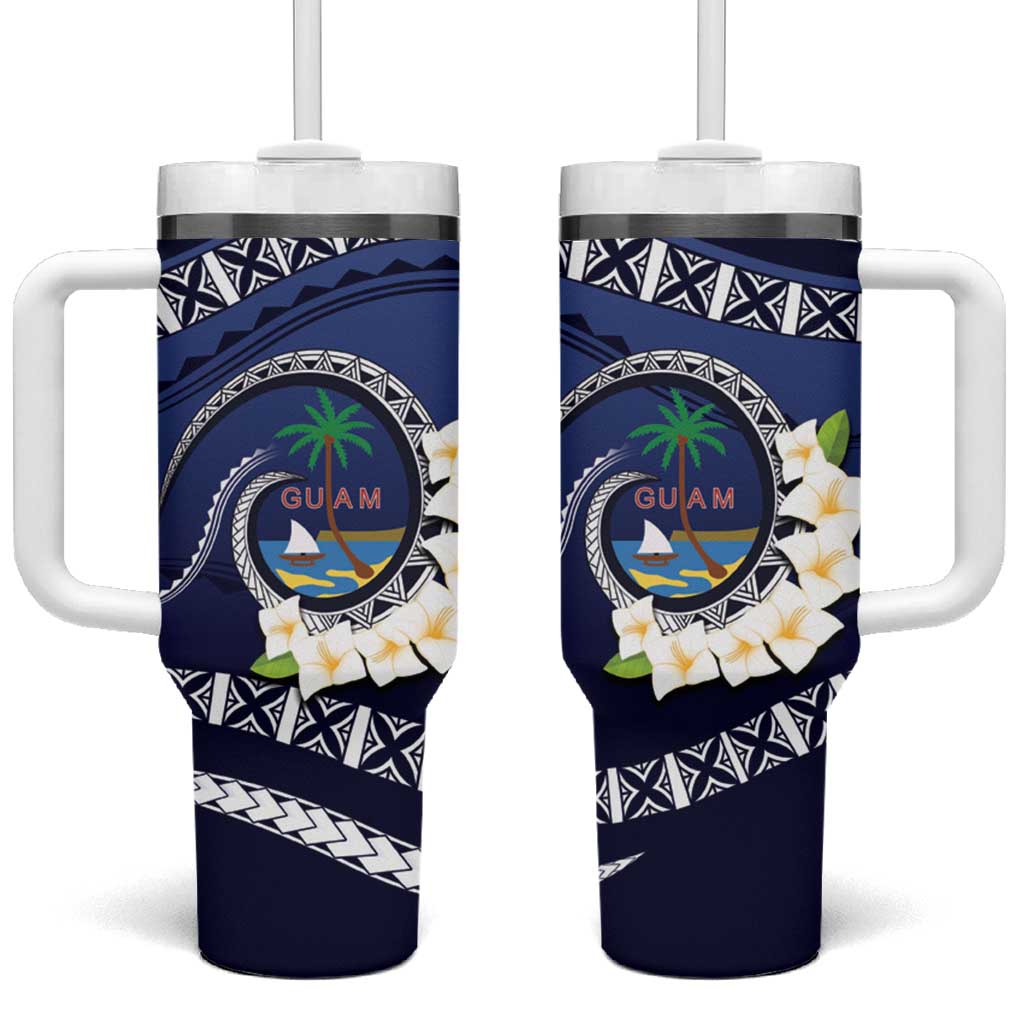 Hafai Adai Guam Guasalis Polynesian Tribal Custom Stanley Quencher 40oz Stainless Steel Tumbler With Handle