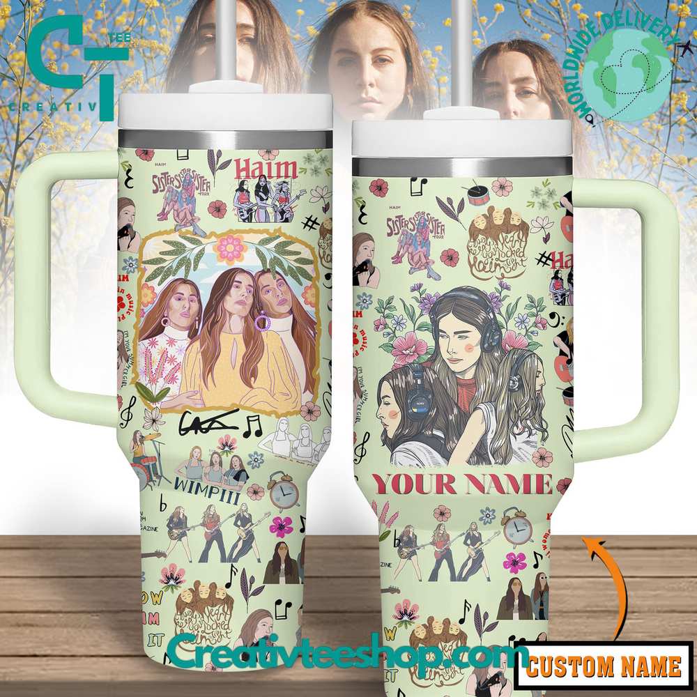 HAIM Music Custom Stanley Quencher 40oz Stainless Steel Tumbler With Handle