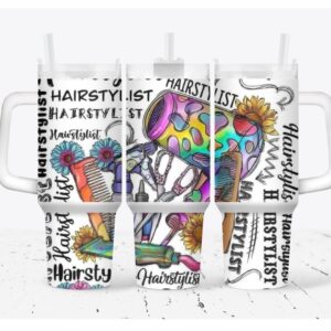 Hairstylist Custom Stanley Quencher 40oz Stainless Steel Tumbler With Handle