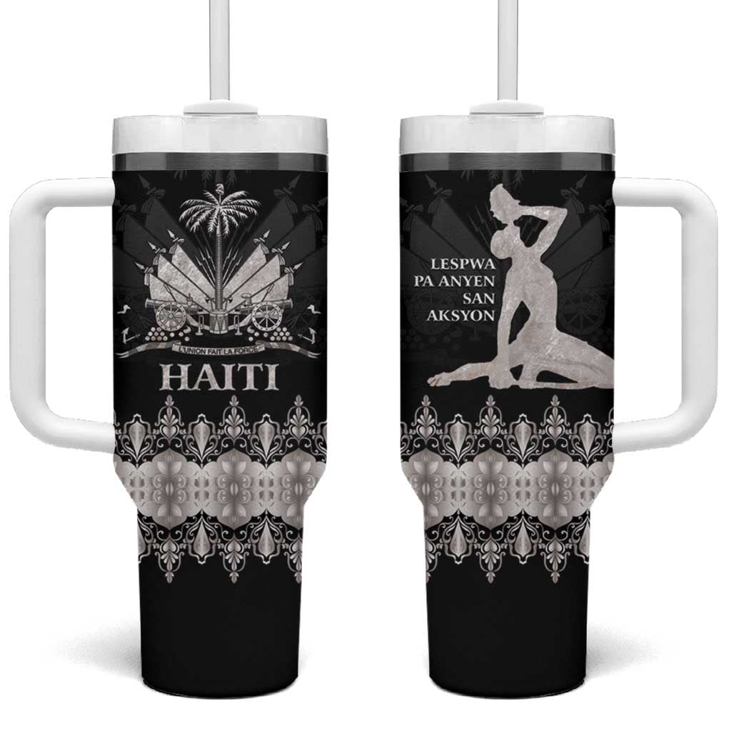 Haiti Neg Marron Silver Hope is Nothing Without Action Custom Stanley Quencher 40oz Stainless Steel Tumbler With Handle