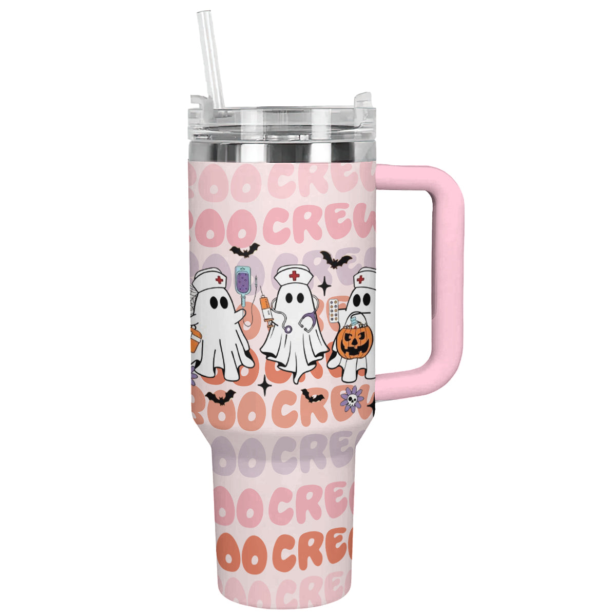 Halloween Boo Boo Crew Custom Stanley Quencher 40oz Stainless Steel Tumbler With Handle