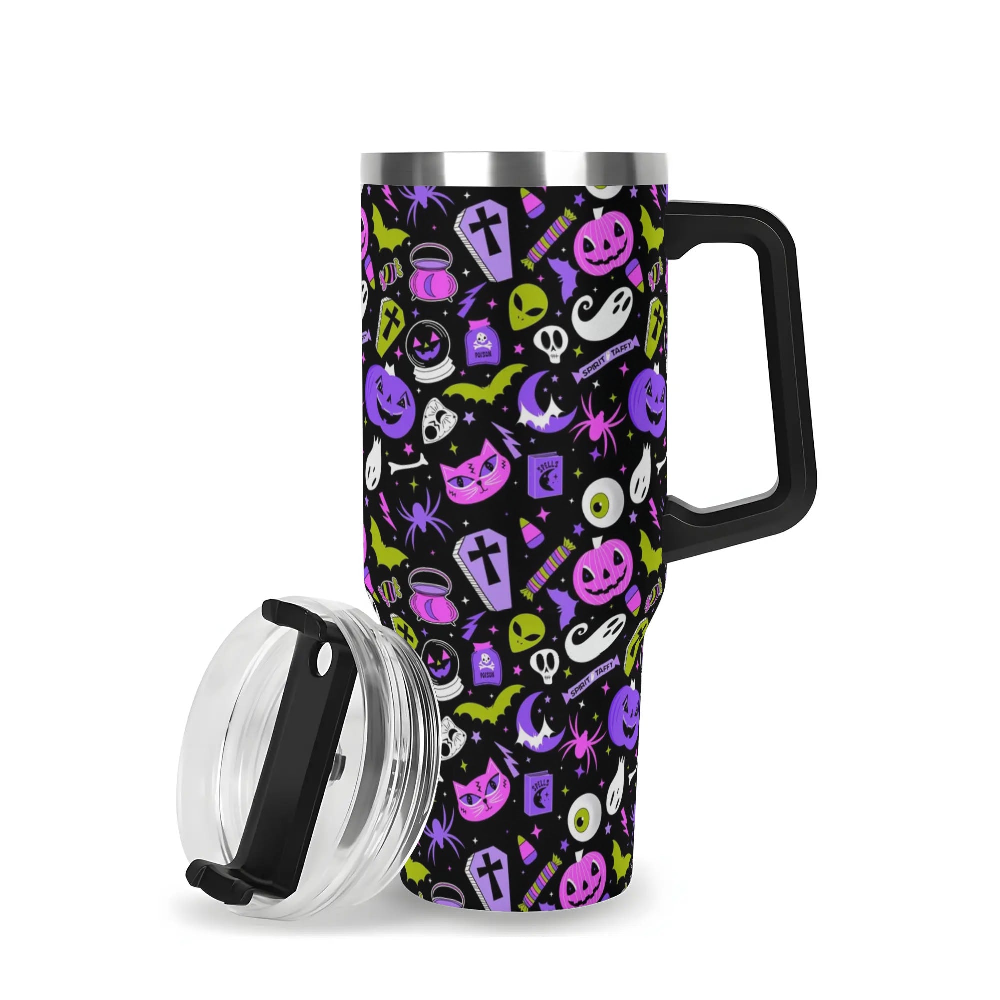 Halloween Everything Spooky Custom Stanley Quencher 40oz Stainless Steel Tumbler With Handle