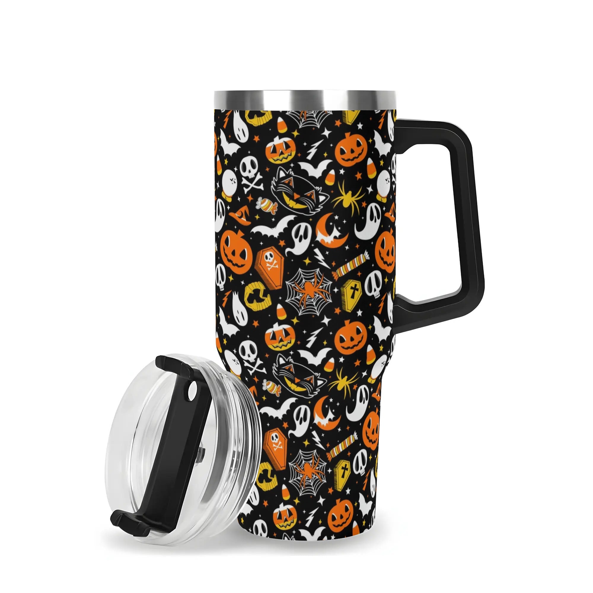 Halloween Everything Spooky Custom Stanley Quencher 40oz Stainless Steel Tumbler With Handle